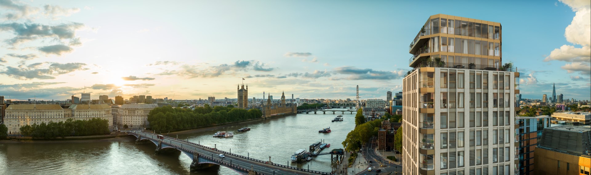 The view of Thames river near Westminster